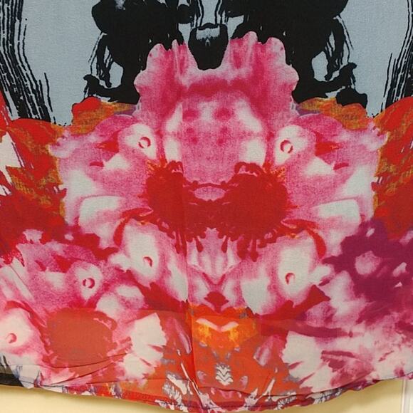 Misslook Black Dress with Abstract Florals 3XL - Picture 3 of 7